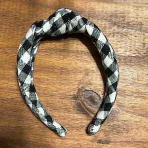 JCrew Factory Black Buffalo Plaid Headband